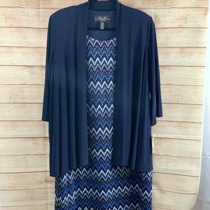 R & M Collection Chevron Dress with Attached Wrap